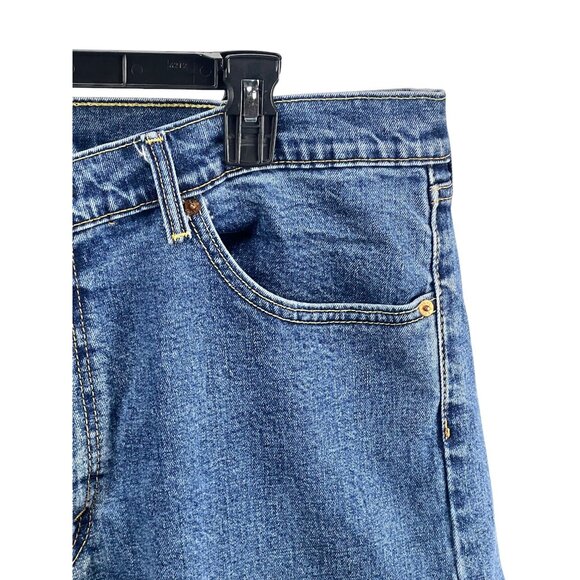 Levis 505 Men's Straight Fit Jeans W38 L34 Blue Denim Casual Streetwear - Picture 6 of 12
